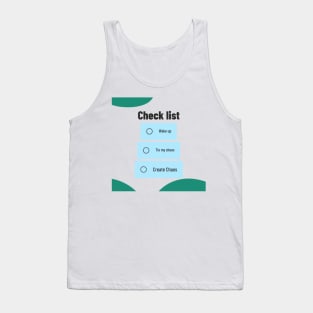 what to do check list Tank Top